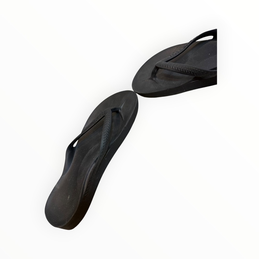 Archies Arch Support Flip Flops Black Orthotic Sandals Womens 9 Mens 8 - Picture 6 of 8